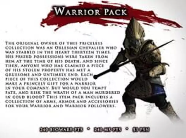 Dragon Age II: Warrior Item Pack