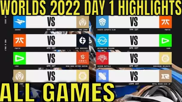 Worlds 2022 Play-Ins Day 1 Highlights ALL GAMES  | LoL World Championship 2022 Day 1 Play-Ins