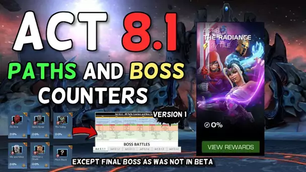 Act 8.1 Guide Path Counters & Some Boss Counters | Version1 Prep Guide | Marvel Contest of Champions