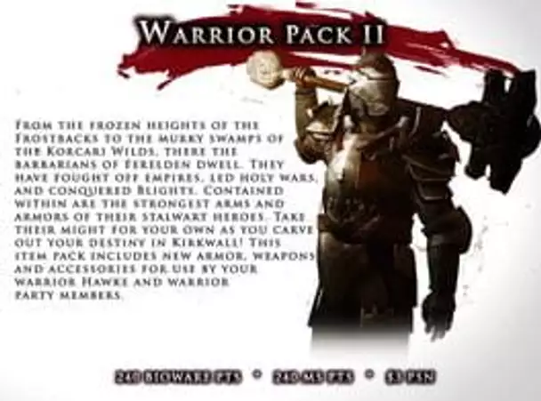Dragon Age II: Warrior Item Pack II