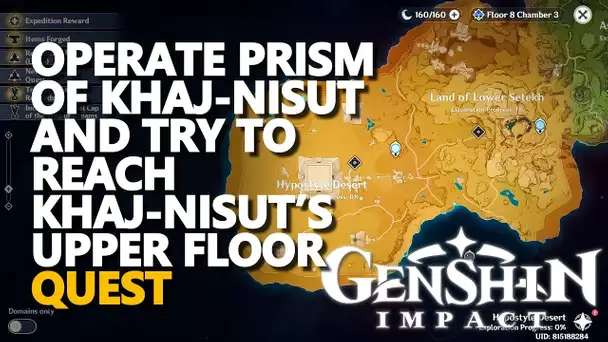 Operate Prism of Khaj-Nisut and try to reach Khaj-Nisut’s upper floor Genshin Impact