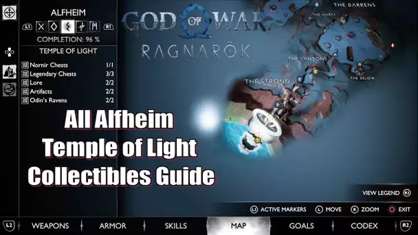 God of War Ragnarök All Alfheim Temple of Light Collectibles Guide