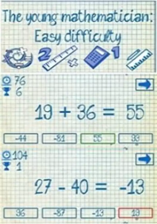 The young mathematician: Easy difficulty