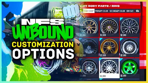 Need For Speed Unbound  | All Car Customization Options