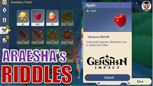 Have a crack at Araesha's riddle | Delicious Riddle | Genshin Impact