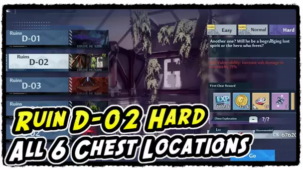 Ruin D-02 Hard All 6 Chest Locations Tower of Fantasy