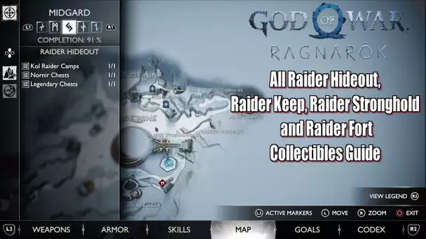 God of War Ragnarök All Midgard Kol Raider Camps Collectibles Guide
