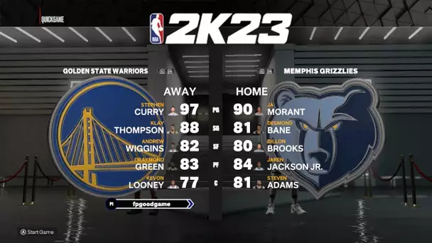 NBA 2K23 Golden State Warriors vs Memphis Grizzlies - Nintendo Switch  Full Gameplay 1080p 60FPS
