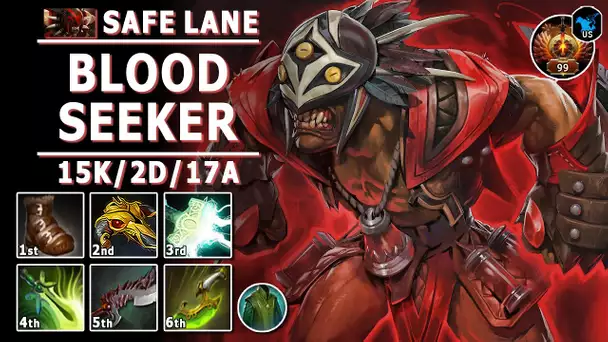 Bloodseeker Safe Lane Carry | 7.32c | Pos 1 BS Play | Dota 2 Immortal Gameplay