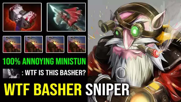 WTF Basher Sniper 100% Annoying Mini Stun Hard Carry EZ Counter Everyone 7.32c Dota 2