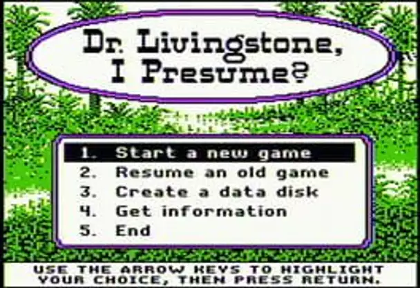 Dr. Livingstone, I Presume?