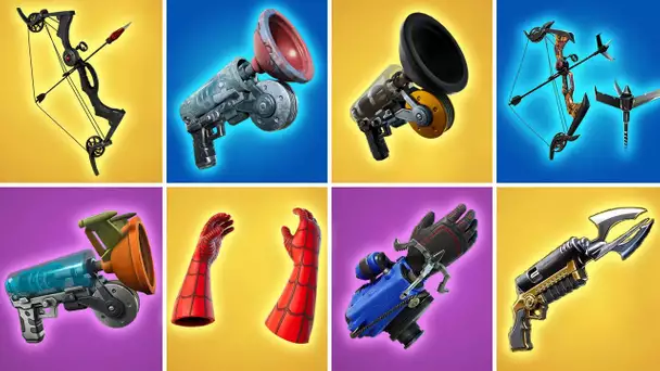 Evolution of All Grapple Items in Fortnite (Chapter 1 to Chapter 4)