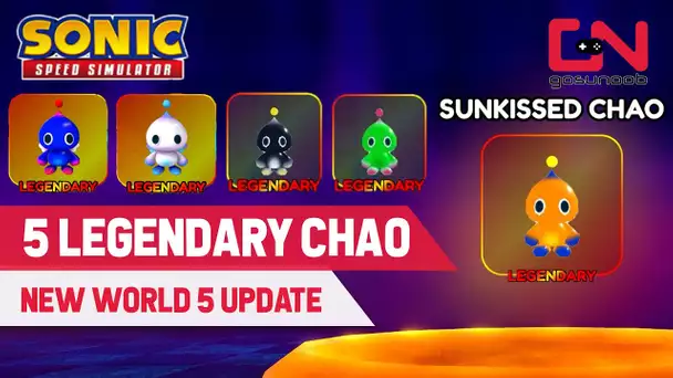 HILL TOP Update 5 NEW LEGENDARY CHAO in Sonic Speed Simulator