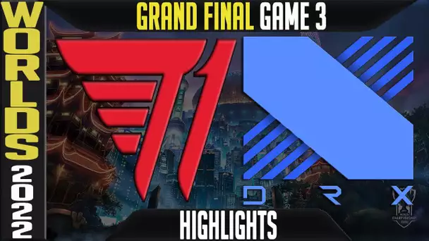 T1 vs DRX Highlights Game 3 | Worlds 2022 GRAND FINAL | T1 vs DRX G3