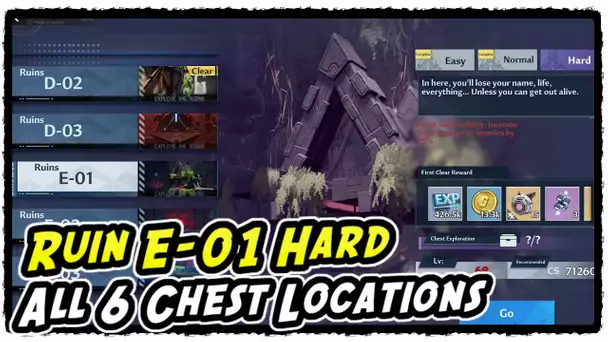 Ruin E-01 Hard All 6 Chest Locations Tower of Fantasy