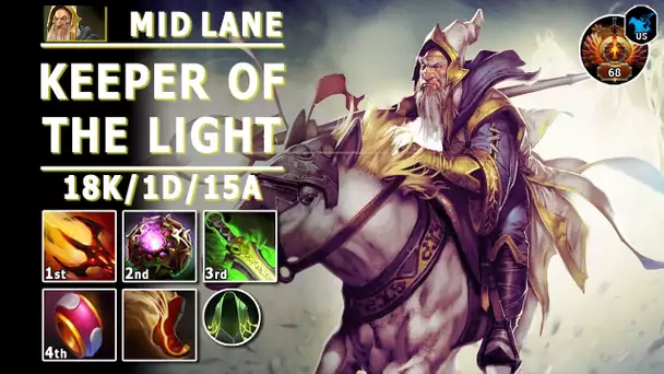 Keeper Of The Light Mid Lane | 7.32c | Pos 2 kotl Core Play | Dota 2 Immortal Gameplay