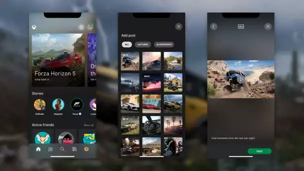 The Xbox application receives new features … and takes itself for Instagram