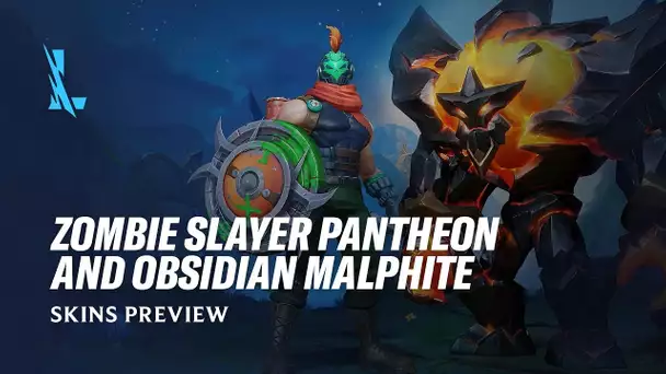 League of Legends: Wild Rift | Zombie Slayer Pantheon and Obsidian Malphite Skins Preview