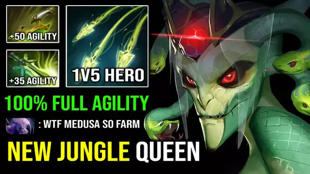 This HAPPEN When You Let Medusa Jungle 100% Max Agility 1v5 Carry Butterfly Swift Blink Dota 2